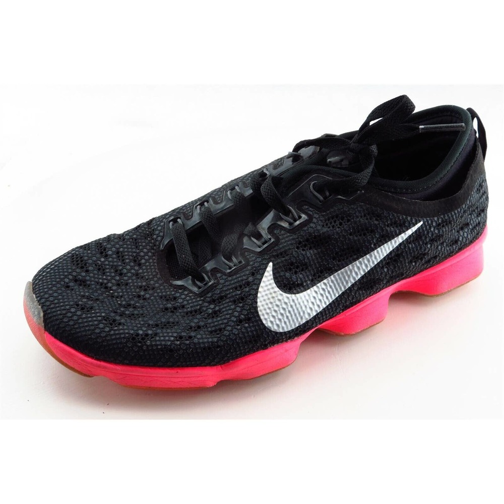 Nike Zoom fit Agility Women Sz 6.5‎ M Black Lace Up Running Synthetic Shoe